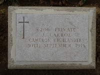 Struma Military Cemetery - Carrol, J
